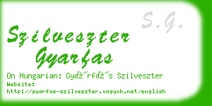 szilveszter gyarfas business card